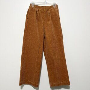 Stateside Womens Wide Leg Corduroy Pants Small Tan Normcore Indie Preppy Pull On